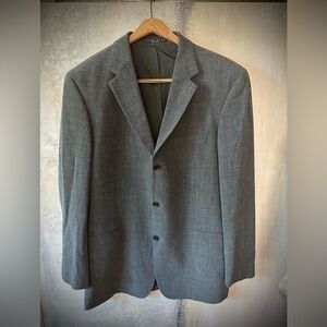 BOSS HUGO BOSS USA Dark Gray Virgin Wool Suit Jacket, size 44L